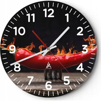 Hodiny Nástěnné hodiny do obýváku 40x40 Abstrakce Kulatý Skleněné hodiny Loft Tiché