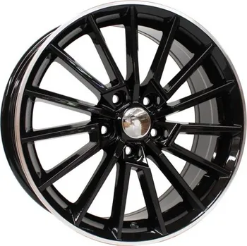 Alu kolo Alu kola Racing Line B5969, 17x7 5x112 ET46, černá + leštěný límec