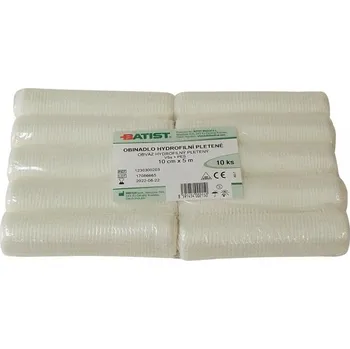 Obinadlo hydrofilní pletené, nesterilní, 10 ks v PE folii, 10 cm x 5 m
