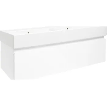 Koupelnový nábytek Koupelnová skříňka s umyvadlem SAT B-WAY 119x30x45 cm bílá lesk BWAY120WU2