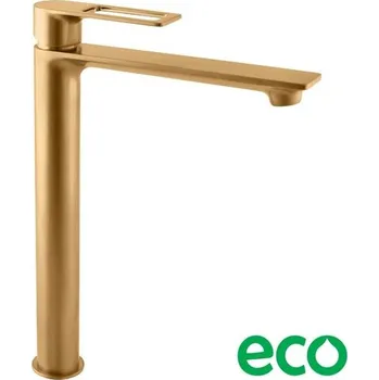 Vysoká umyvadlová baterie RAV SLEZÁK Nil bez výpusti kartáčovaná zlatá NL230.5ZK