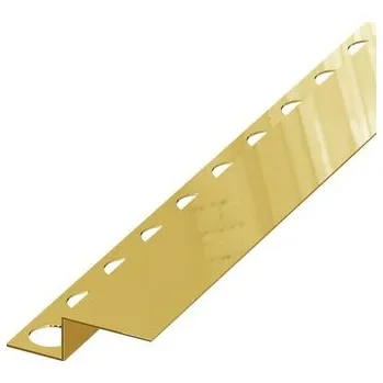 Podlahová lišta Spádový profil Eviso gold lesk, nerez PVD, délka 130 cm, výška hrany 30 mm, LSGM0005