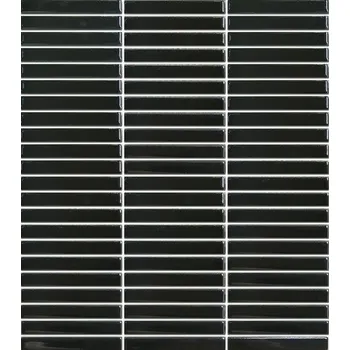 Obklad Keramická mozaika Premium Mosaic Kit Kat black 28x31 cm mat MOSKK3BKM