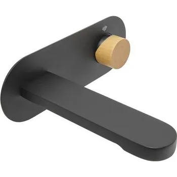 Vodovodní baterie Umyvadlová baterie SAT Fusion včetně podomítkového tělesa páka světlé dřevo SATBSFU101DSC