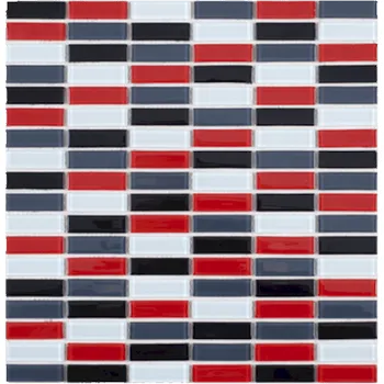 Obklad Skleněná mozaika Premium Mosaic vícebarevná 30x30 cm lesk MOS4815MIX3