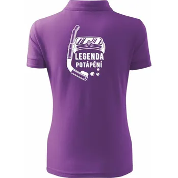 Legenda potápění - Polokošile dámská Pique Polo - 2XL ( Fialová )