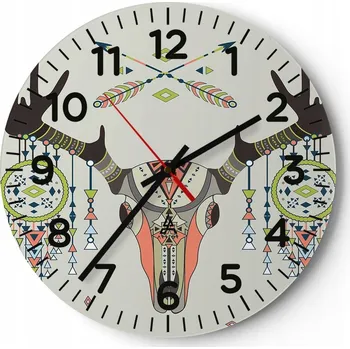 Hodiny Kuchyňské nástěnné hodiny 30x30 Abstrakce Moderní skleněné hodiny Tiché