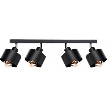 ŻYRANDOL LAMPA SUFITOWA PLAFON LOFT 4 Lustr Stropní Svítidlo Plafon Loft 4 Černá LED Světla do Obýváku