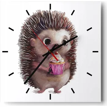 Hodiny Nástěnné hodiny do kuchyně 30x30 Pro Děti Stylové hodiny na skle Loft Tiché