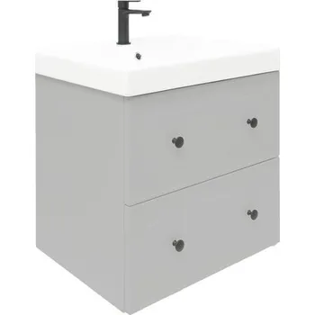 Koupelnový nábytek Koupelnová skříňka s umyvadlem Naturel Forli 60x53x46 cm šedá mat FORLI60GMUVER