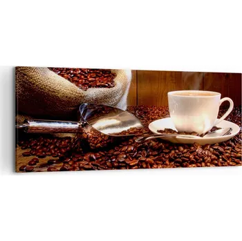 Obraz Obraz na plátně do obýváku, ložnice 120x50 zrnka kávy obrazy na zeď