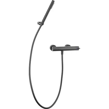 Vodovodní baterie Sprchová baterie Paffoni Light se sprchovým setem 150 mm černá LIG168DNO