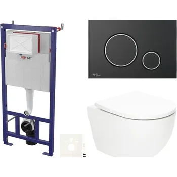 Klozet Závěsný wc set do lehkých stěn / předstěnová SAT Fusion SIKOSSTORFU78