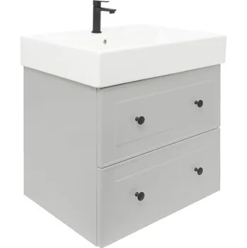 Koupelnový nábytek Koupelnová skříňka s umyvadlem Naturel Forli 60x53x46 cm šedá mat FORLI60GMUSAT