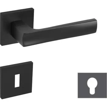 Stavebniny Klika Naturel Holly cylindrický klíč černá matná HOLLYHRSQ6BSWB