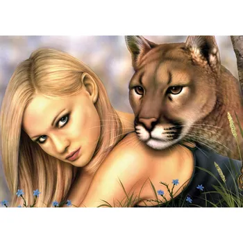 Puzzle PUZZLE KRÁSNÉ A PUMA 68X48 TREFL 10193 (1000 KUSŮ)