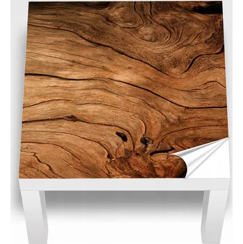 Fototapeta Laminovaná nálepka na STOLEK IKEA LACK 55x55 cm – ŘEZ DŘEVA PRKNO