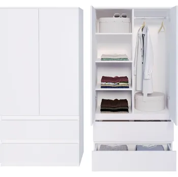 Šatní skříň Skříň AJKmeble 89,5 x 182 x 50 cm bílá