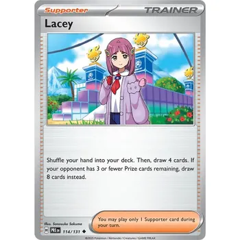 Sběratelská karetní hra Lacey 114/131 - Prismatic Evolutions Typ karty: Non-Holo