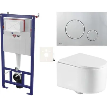 Klozet Závěsný wc set do lehkých stěn / předstěnová SAT SIKOSSTOR7271K