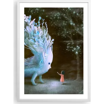 Obraz Plakát v bílém rámu do obýváku ložnice 50x70 abstrakce moderní obraz