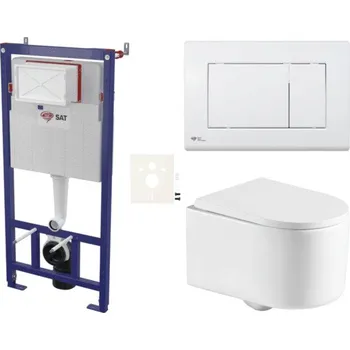 Klozet Závěsný wc set do lehkých stěn / předstěnová SAT SIKOSSREX7220K