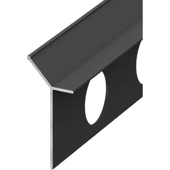 ukončovací lišta Ochranný profil pro kamenický roh "Y" Eviso stone anthracite mat, hliník komaxit, délka 270 cm, výška hrany 10 mm, AYAN0410