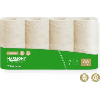 Toaletní papír 3056 ECO CHOICE konvenční toaletní papír 3-vrstvý recykl hnědý 29,4 m 8 rolí