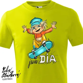 DIA triko Skejťák vel. S, limetka
