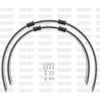 Standard hadice přední brzdy sada venhill powerhoseplus suz-7019fs-cb (2 hadice v sadě) karbonové hadice, nerezové koncovky vsuz-7019fs-cb