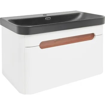 Koupelnový nábytek Koupelnová skříňka s umyvadlem SAT Fusion 77,5x43x45 cm bílá matná mat SATFUSION80WBKM