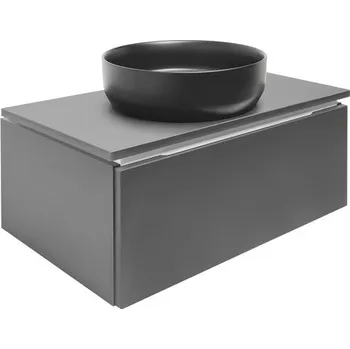 Koupelnový nábytek Koupelnová skříňka s deskou SAT Feel 80x30x46 cm antracit mat SATFEEL80ANTD