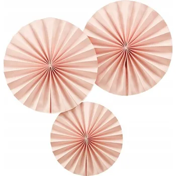 Obraz PAPÍROVÉ ROZETY DEKORATIVNÍ RŮŽOVÉ 3 KS 28-36 CM