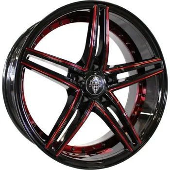 Alu kolo Alu kola HRS HI583B, 20x8.5 5x120 ET25, černá + červené leštění