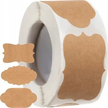 Samolepící etiketa ŠTÍTKY NÁLEPKY NA KOŘENKY ZAVAŘENINY SKLENICE DŽEM DÁRKY LAHVE