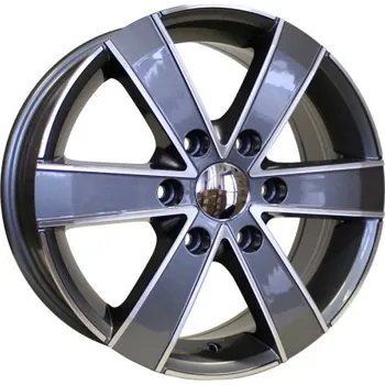 Alu kolo Alu kola Racing Line BK474, 16x7 6x130 ET60, šedivá + leštění (zátěžová)