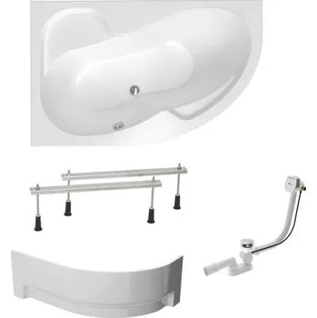 Vana Asymetrická vana Laguna Fortuna Plus 160x100 cm akrylát levá SIKOFO1600LAPNP