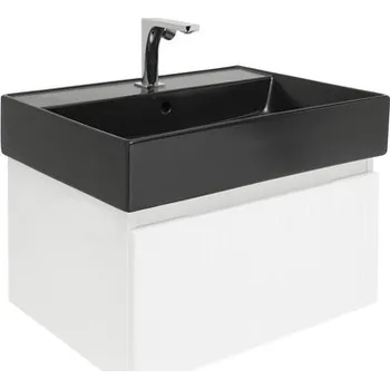 Koupelnový nábytek Koupelnová skříňka s baterií a umyvadlem SAT Evolution 1 58x30x44,8 cm bílá mat SATEVO60WMU2BBA