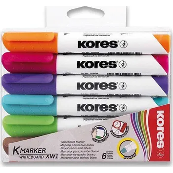 Kores Whiteboard - popisovač na bílé tabule a flipcharty - 6 barev