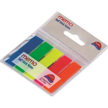 Samolepící bloček Samolepící proužky NOKI, 5 barev, 12 x 45 mm