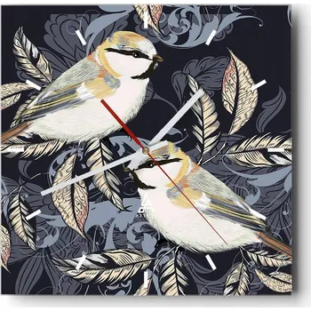 Hodiny Velké nástěnné hodiny 40x40 Abstrakce Skleněné tiché hodiny