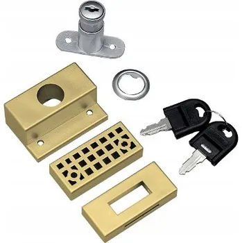 Nábytkové kování LAGUNA Zámek pro posuvné dveře, barva šampaň (1904)