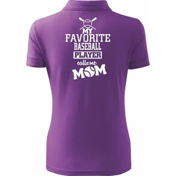 My favorite baseball player - DAD / MOM - Polokošile dámská Pique Polo - 2XL ( Fialová )