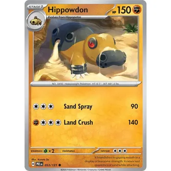 Sběratelská karetní hra Hippowdon 053/131 - Prismatic Evolutions Typ karty: Non-Holo