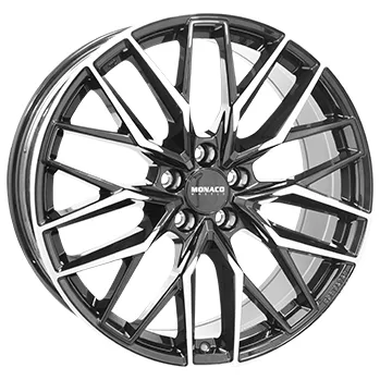 Alu kolo Alu kola MONACO WHEELS GPX, 18x8 5x112 ET39, černá lesklá + leštění (zátěžová)