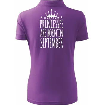 Princesses are born in September - Polokošile dámská Pique Polo - XL ( Fialová )