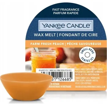 Svíčka Yankee Candle vosk FARM FRESH PEACH (Vůně čerstvé broskve z farmy)