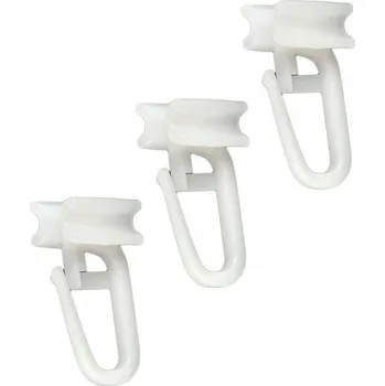 Jezdec/háček s kluzákem do hliníkových garnýží 100ks bílý