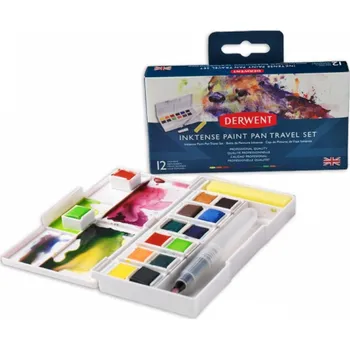 Speciální výtvarná barva Derwent Inktense paint pan set 12 ks #1