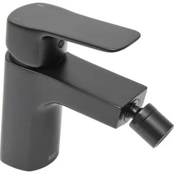 Bidetová baterie SAT Cube Way s výpustí černá matná CU235C